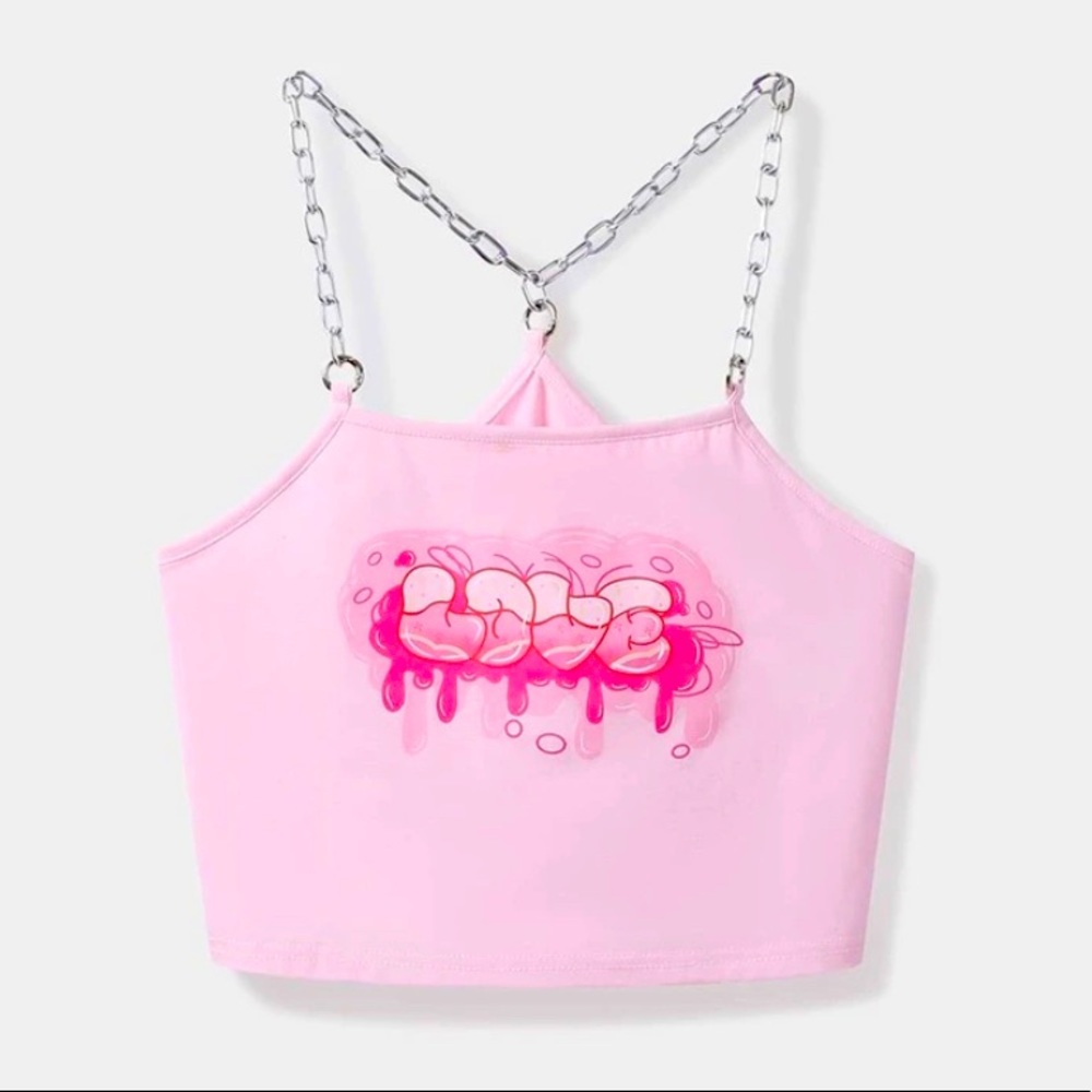 PINK CHAIN CROP TOP 💖⛓💖⛓💖